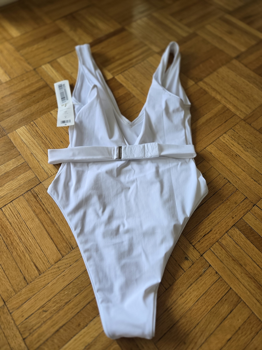 Brand New With Tags Tory Burch White One-Piece Swimsuit with Belt